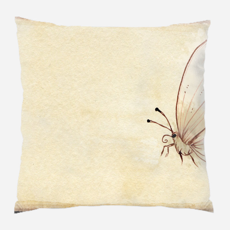 Coussin Butterfly, Microsuède, Intérieur