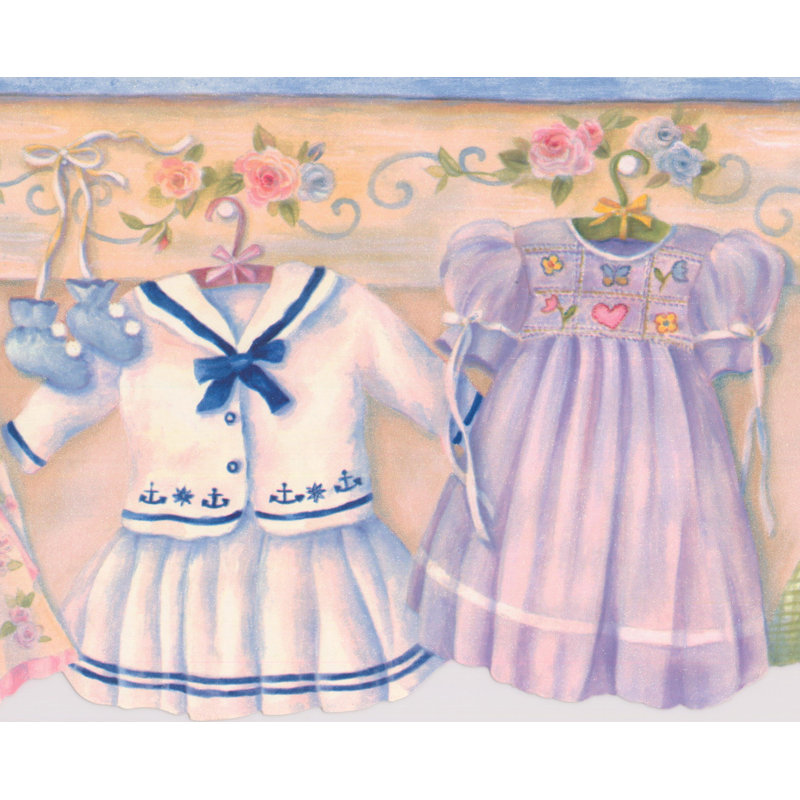 Angarano Wall Border, Honey/Blue