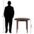 Beeke Solid Wood Round Extendable Dining Table in Walnut Brown Finish, 28.9" H X 35.8" W X 35.8" D