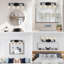 Applique murale industrielle 24 po à 4 lumières avec abat-jour en verre transparent 24 po