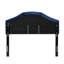 Tête de lit grand et grand lit - Revêtement en velours bleu marine avec capitonnage à boutons et détails cloutés délicats pour une chambre luxueuse et confortable-129902798-129902796-129902793