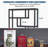 69.29" 6-Tier Industrial Black Etagere Bookcase