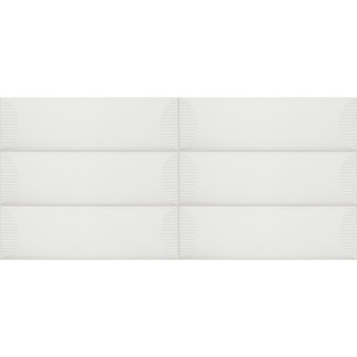 Carrelage mural demi-lune en porcelaine émaillée 4 "x 12" Stencry (20 pièces par carton) (5,81 pieds carrés par carton)