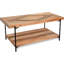 Table basse, structure en bois de sapin massif et en métal, 2 ...