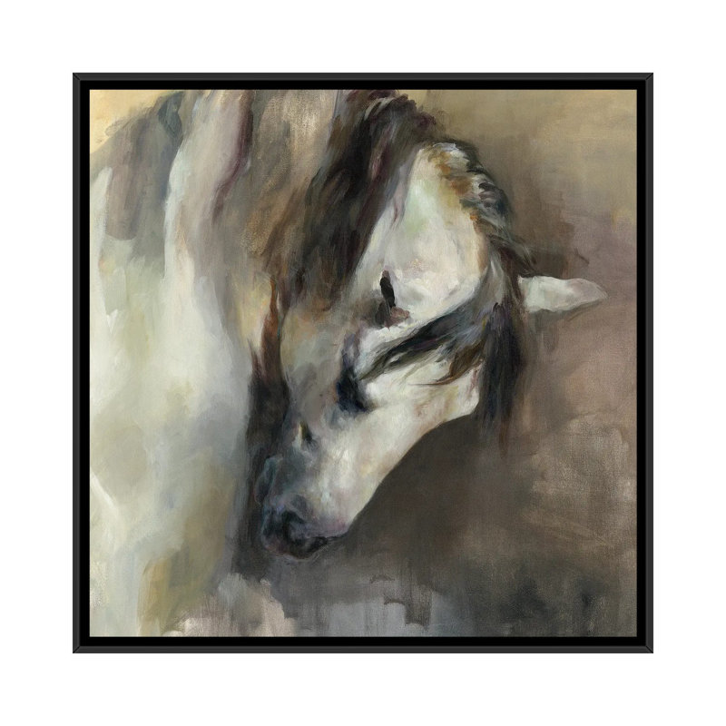 Classical Horse by Marilyn Hageman iCanvas, 18" H x 18" W x 1.5" D, Black Floater Frame Canvas
