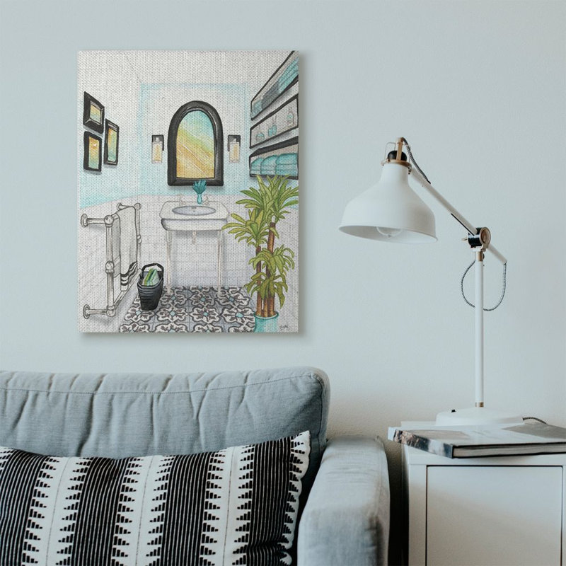 «Bathroom», reproduction, H 40 po x l 30 po x P 1,5 po, Toile tendue