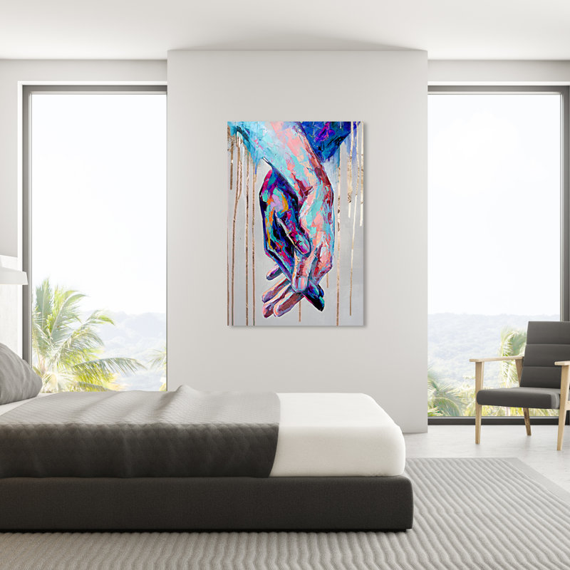 «Abstract Always Together», reproduction d'impression sur toile, Toile tendue, H 45 po x l 30 po x P 1,5 po, Sans cadre