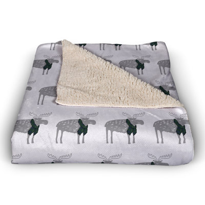  Jeté en molleton Scarf Moose