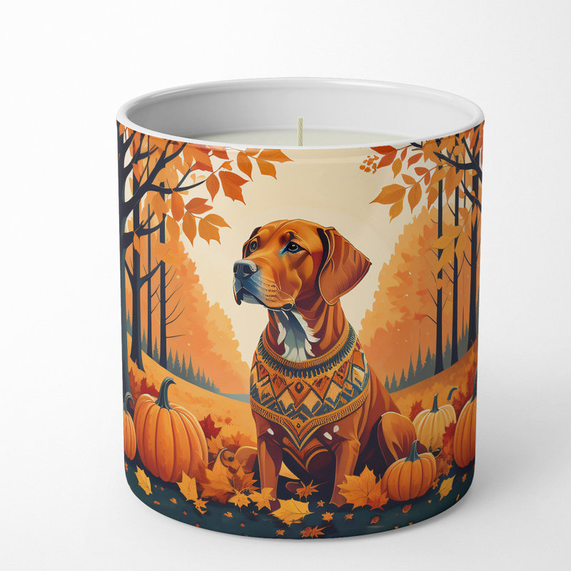 Bougie parfumée Pumpkin Spice avec support en céramique