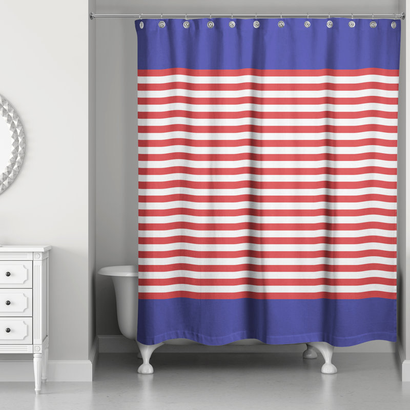 Rideau de douche simple nautique Joe