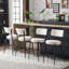 Ensemble de 4 tabourets de bar rembourrés en tissu moderne Teddy-129966769