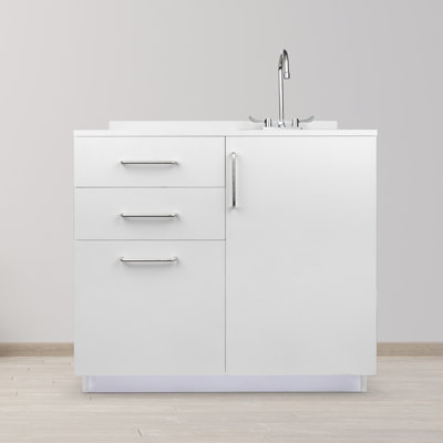 36.32'' W x 36'' H Accent Ready-to-Assemble Base Kitchen Medical Cabinet with Sink