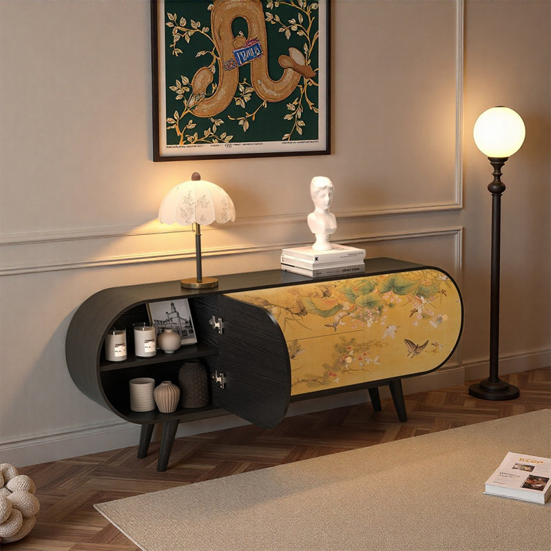 Buffet de rangement spacieux en pin