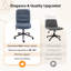 Chaise de bureau rembourrée sans accoudoirs avec roulettes et repose-pieds-777231941