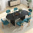 Mid Century Wooden Oval Pedestal Dining Table Sets-2147471476-2147471479-2147471475