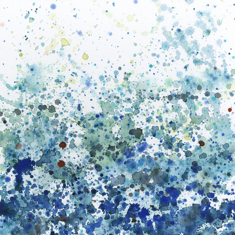 Speckled Sea II by Megan Meagher - Wrapped Canvas Painting, 122cm H x 122cm W