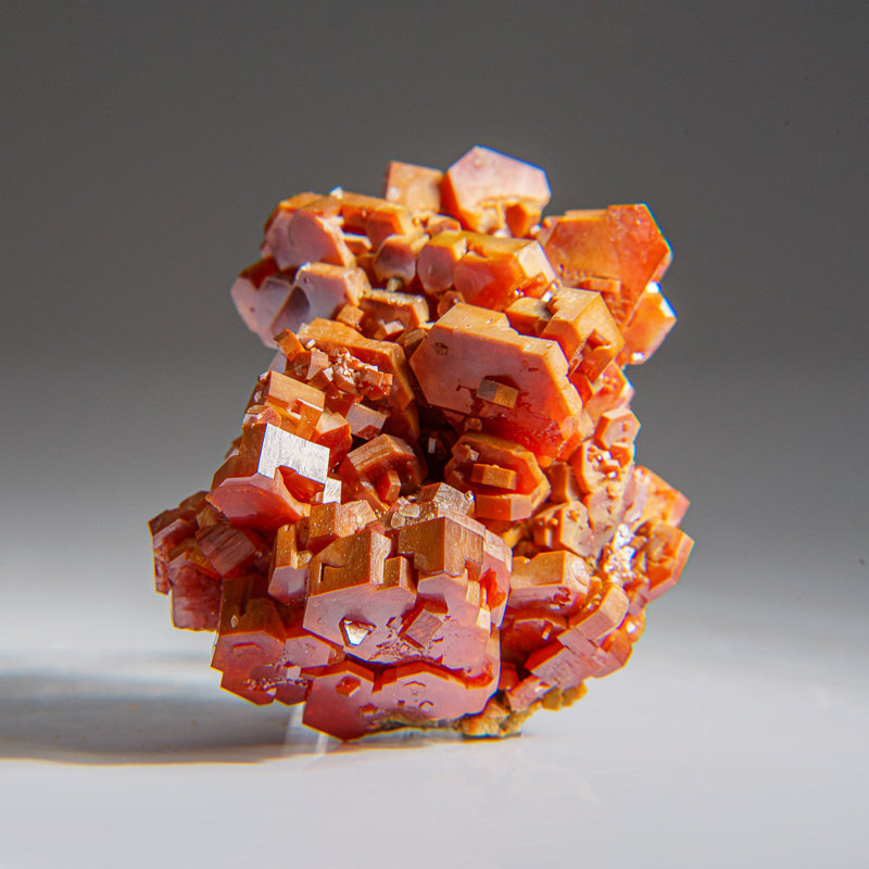 Vanadinite Crystal Cluster on Matrix from Mibladen, Atlas Mountains, KhÃ©nifra Province, Morocco