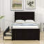 Lit plateforme simple en bois avec 2 tiroirs de rangement-1928846422