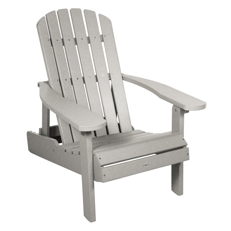 Middendorf Folding and Reclining Adirondack Chair, Gray