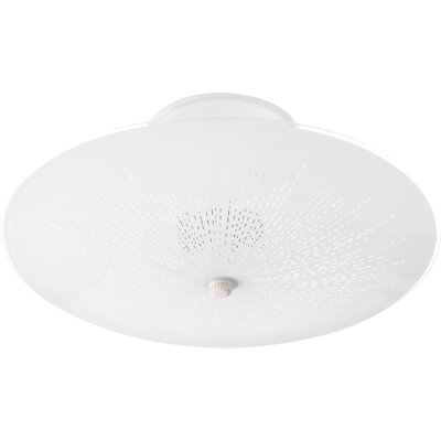 Plafonnier semi-encastré 12" à cuve simple 2 lumières Careswell