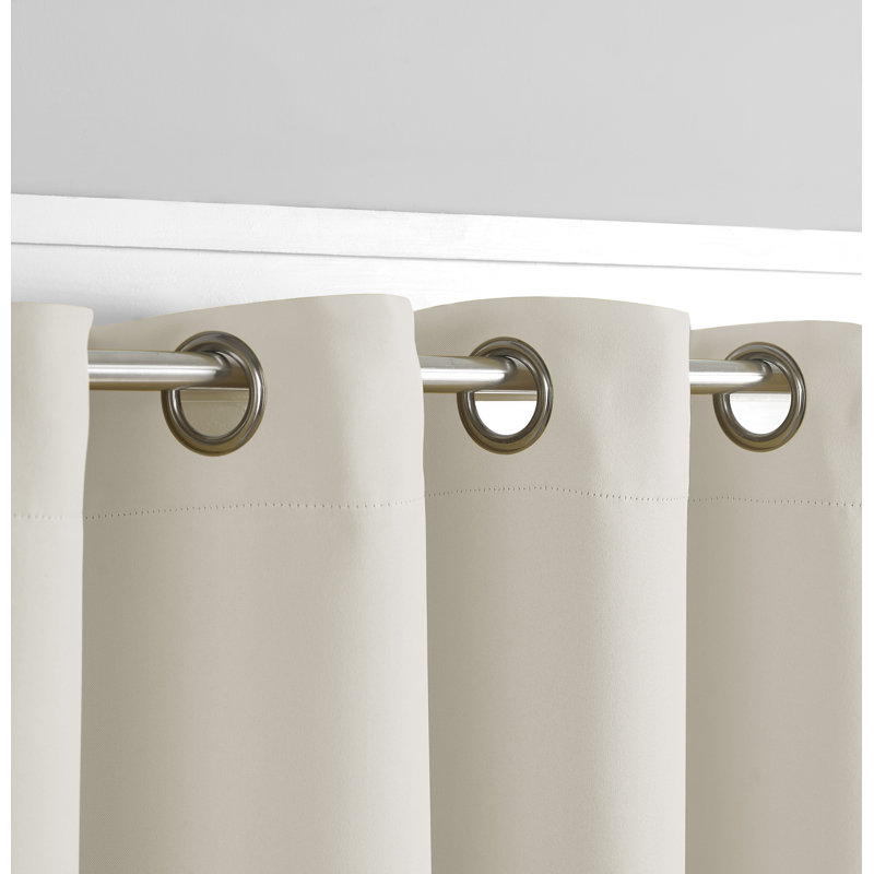 Essential Blackout Curtain Collection Blackout Pair, Beige, 52" W x 84" L