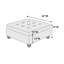 Surface moderne en gris antique, tissu respirant semblable au cuir, pieds en bois de style contemporain, solide pour la pièce