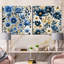 Doynton - Ensemble de 2 collages carrés floraux-101853111-101853116
