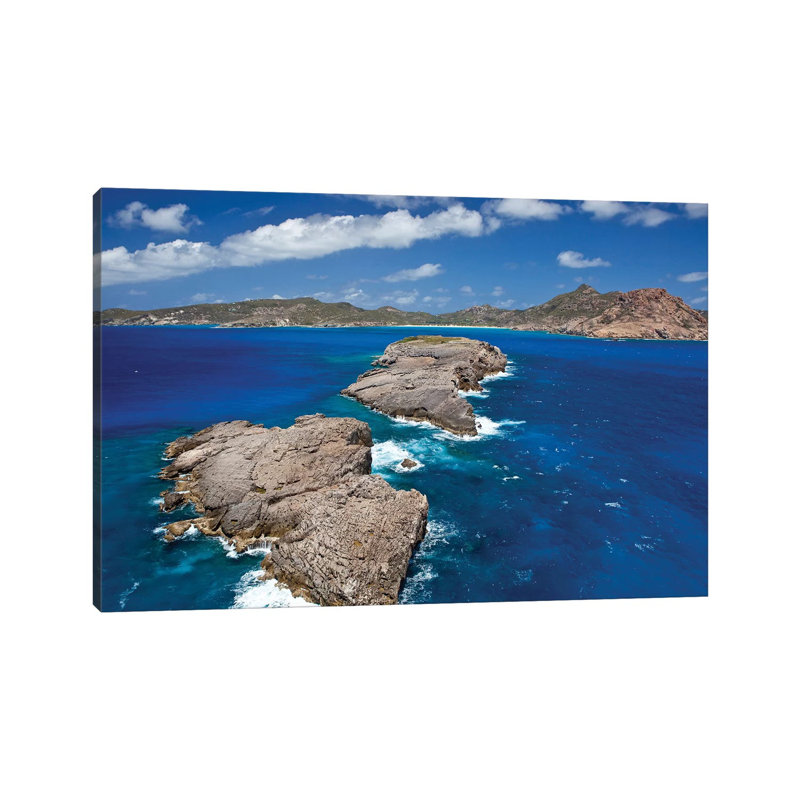 Islands At Saint Barthélemy, Caribbean Sea - Wrapped Canvas Print, 66.04 cm H x 45.72 cm W x 1.91 cm D