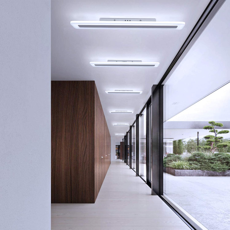 Metro Lane 1-Light LED Integrated Flush Mount, 4.5cm H x 80cm W x 3.5cm D