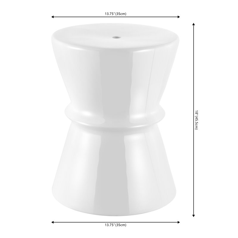 Tabouret d'appoint Jande, Blanc