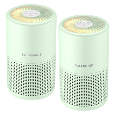 Purificateur d'air FULminARE pour purificateur d'air H13 True HEPA avec filtre de nuit et purificateur d'air portatif pour la chambre à coucher (gris, paquet de 2)
