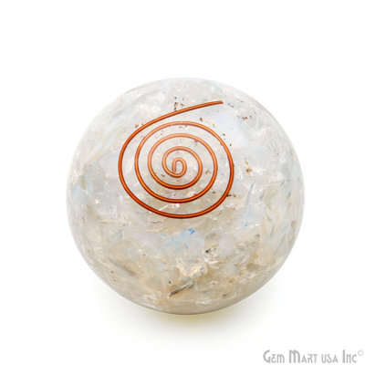 Sphère de pierre naturelle naturelle polie, grande décoration, boule de cristal, 52 mm