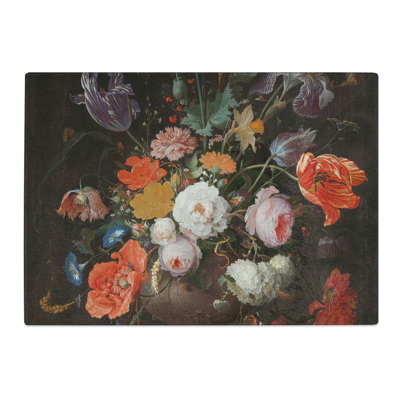Still Life with Flowers Vol.2 by Abraham Mignon Chopping Board, 28.5cm W x 39cm L