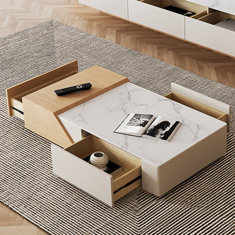 Rock slab multi-functional creative tea table