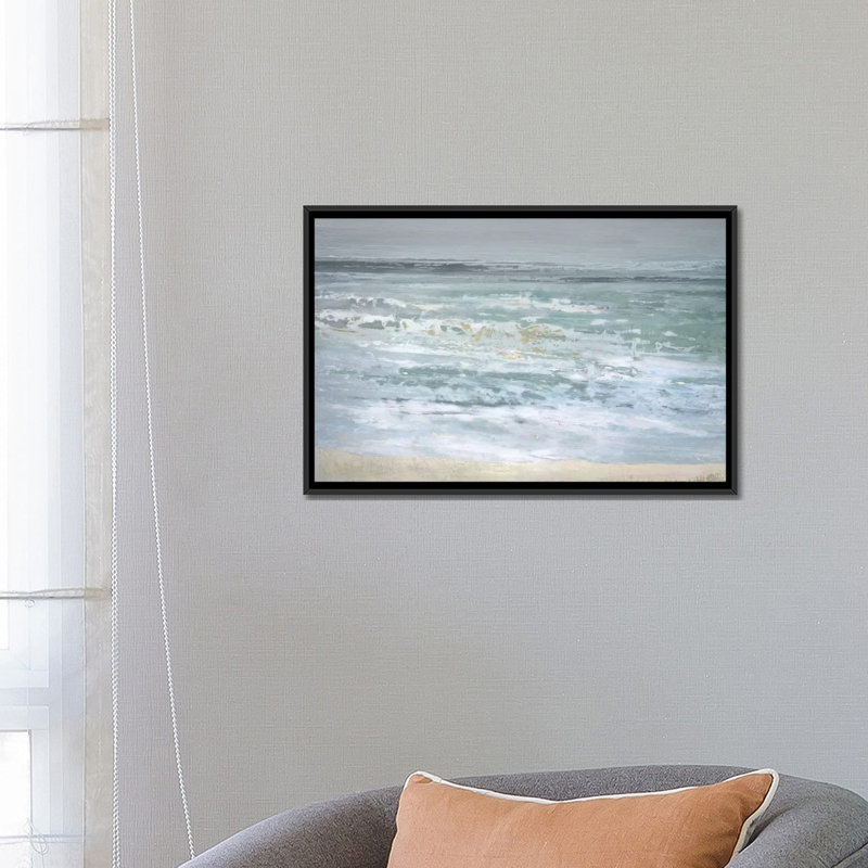 «Spindrift», reproduction sur toile tendue, H 18 po x l 26 po x p 1,5 po, Pas de tapis, Toile avec cadre noir
