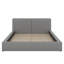 Grand lit tapissier avec base solide-386142556