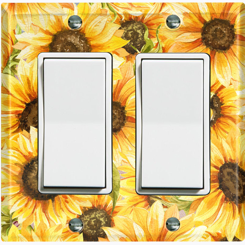 Patterned 2 - Gang Toggle Light Switch Standard Wall Plate