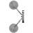 Alesia 2-Light Indoor Polished Nickel Candelabra Wall Sconce