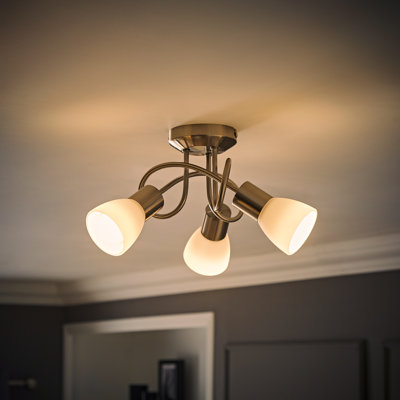 Leja Glass Semi Flush Mount