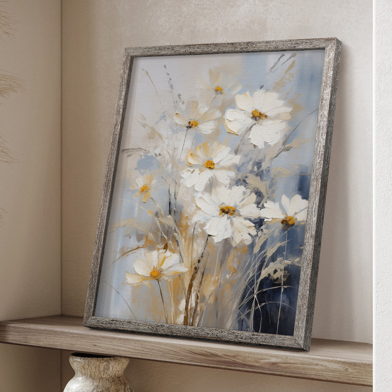 Impression encadrée FLORAL Series CCCCX - bois massif, H 11 po x l 9 po