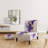 Purple and Gold Splash - Upholstered Fractals Accent Chair and Modern & Contemporary Arm Chair - Multiple Color