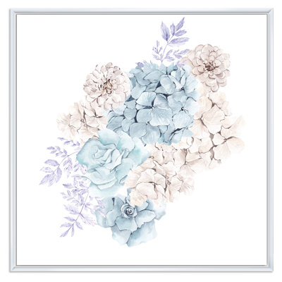 «Winter Bouquet In Pastel Flowers V», reproduction d'art sur toile traditionnelle