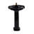 The Renovators Supply Inc. 20'' Gloss Black Vitreous China Specialty Bathroom Sink with Overflow