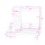 Grand lit escamotable avec canapé et tablettes, conception pliable-326929585