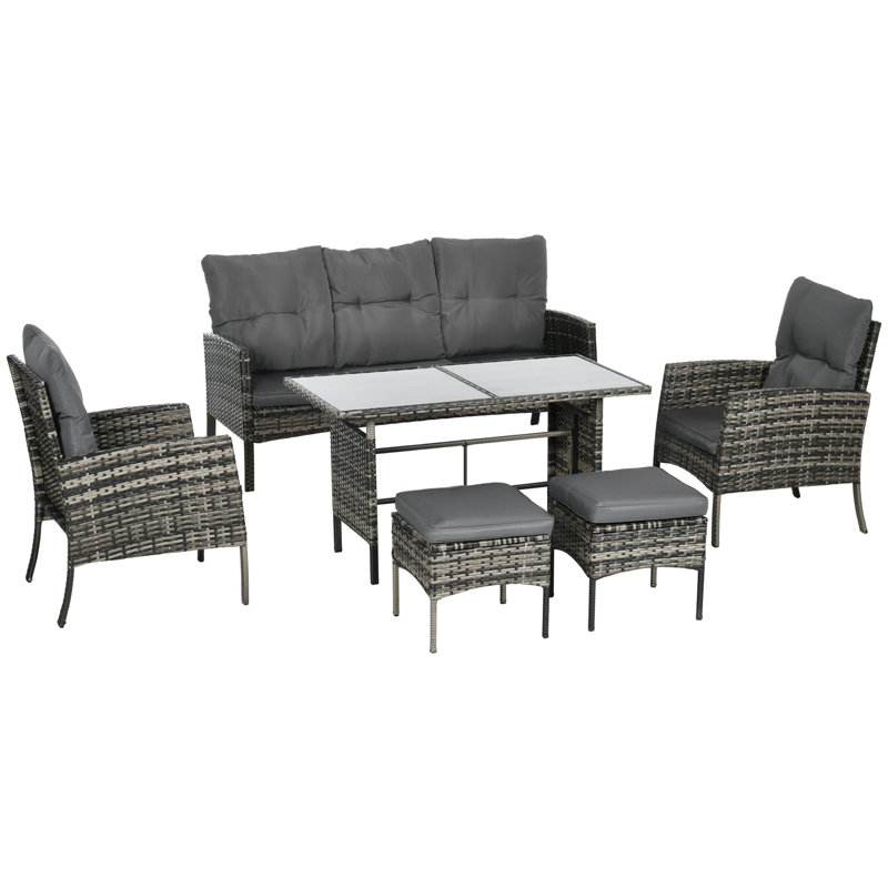 Ensemble de sièges de 6 pièces avec coussins