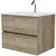 Meuble-lavabo mural simple 24 po avec comptoir en céramique Gloria-1180169213