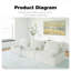 Canapé modulaire surdimensionné surdimensionné - tissu de luxe Boucle, ensemble de canapé de plancher, convertible compressé, rembourré de mousse-1534111068