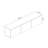 Modern TV Stand with Push to Open Doors, Chestnut Color, 63.0 x 13.4 x 27.6 Inches | 100% Melamine Coated Particle Board, Thickness: 0.7 Inches | Stylish and Functional Design for Living Room & Entertainment Areas