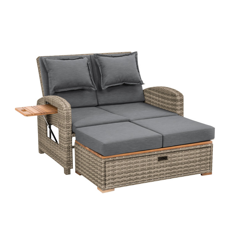 greemotion Bahia Tobago Outdoor Set with Wayfair 2 Lounge - Chaise | Metal Table of