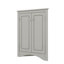 Armoire de rangement autoportante triangulaire pour salle de bain avec tablettes réglables-469817628